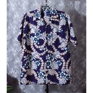 Vintage 90s Hawaiian Shirt 1990s Floral Tropical Summer Retro Resort Size Small